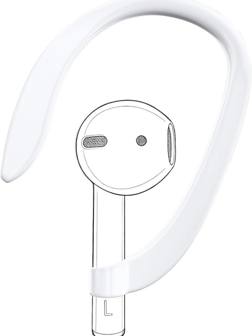 Replacement Ear Hooks for AirPods 2 - Left Earbud Only, Perfect Fit & Comfort